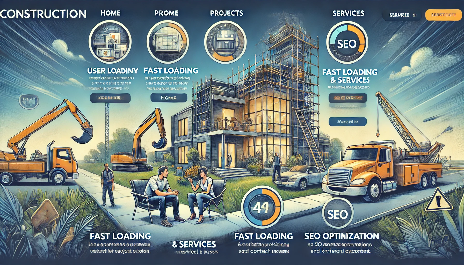Best practices and inspiration for construction website design.